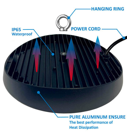 LED Industrial High Bay 80W-100W-150W UFO ENDURANCE OSRAM CHIP DURIS E 2835