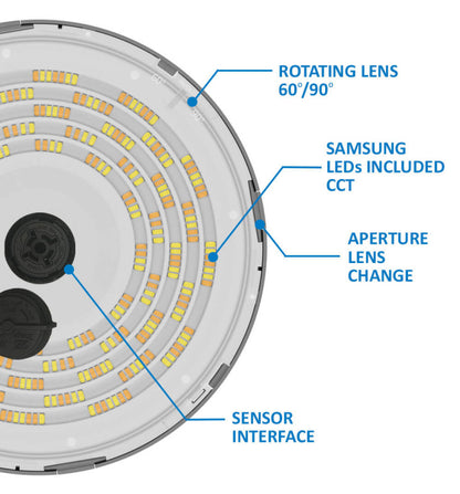 Campana Industrial LED 150W-100W-80W - UFO FRANCE - SAMSUNG CHIP 2835 - CCT - 60º - 90º