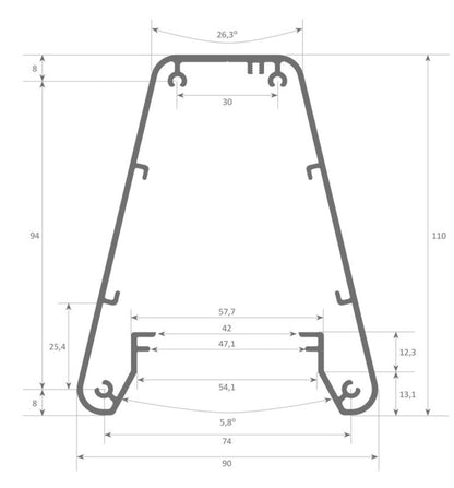 Lámpara Lineal Colgante LED - CARMEN Blanco