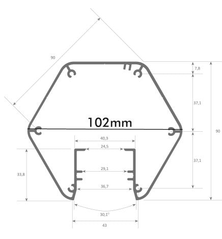 Lámpara Lineal Colgante LED - PACO AZUL