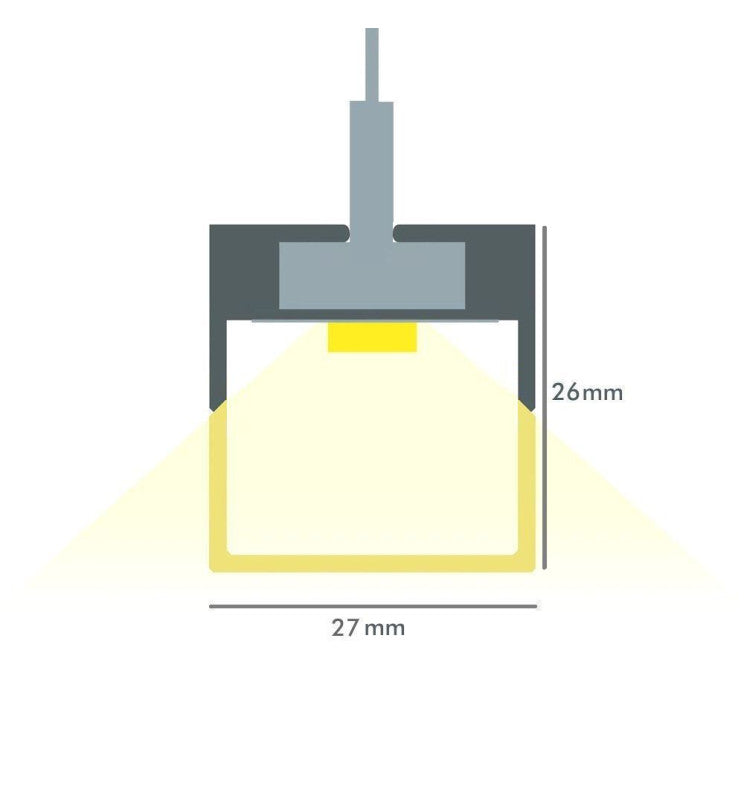 Lineær LED-pendellampe - 40W - KIRUNA Sølv