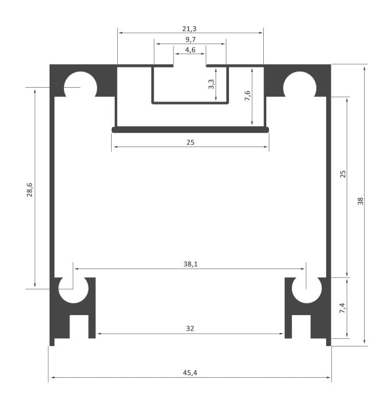 LED 72W Lineær POSTDAM - 2 meter - Hvit - Takmontering + Pendel