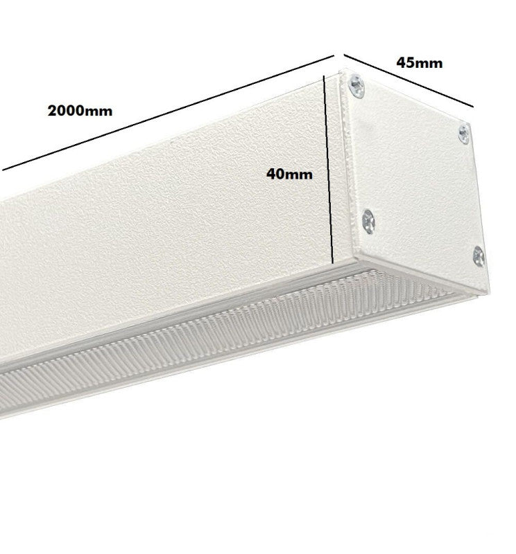 LED 72W Lineær POSTDAM - 2 meter - Hvit - Takmontering + Pendel