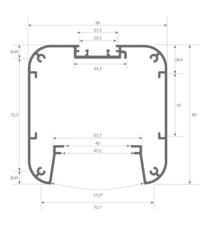 Regleta Lineal LED -  ANTONIO AZUL