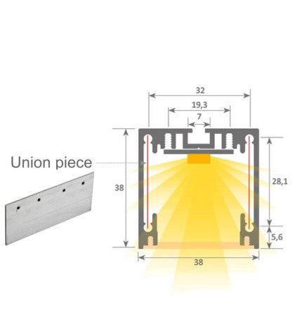 Regleta Lineal LED Regulable - MINI MUNICH PLATA