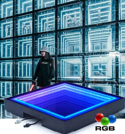 Vegg NeonWall-effekt - 3D InfinityLED DEEP - RGB - 1 m2