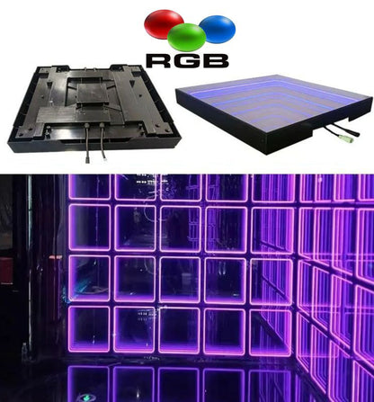 Vegg NeonWall-effekt - 3D InfinityLED DEEP - RGB - 1 m2